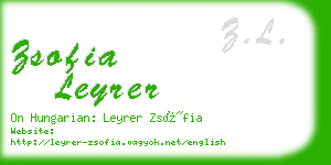 zsofia leyrer business card